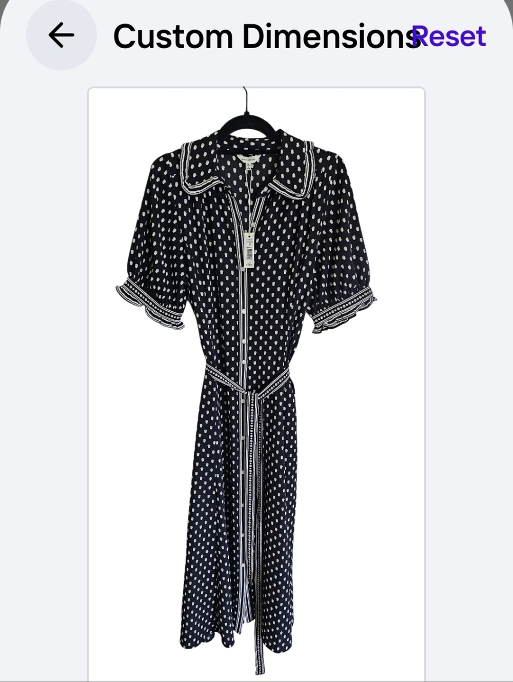 Max Studio Black and Cream Short Sleeve Dress.